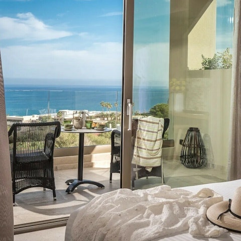 Admire sea views from your private bedroom balcony