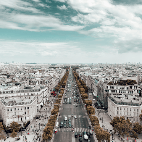 Stay within walking distance of the world-famous Champs-Élysées