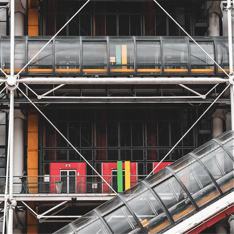 Visit the striking Centre Pompidou, less than fifteen minutes awa