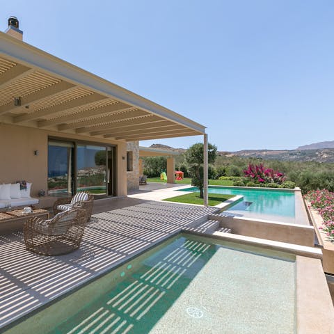 Swim in the infinity pool to cool off in the heat of the day