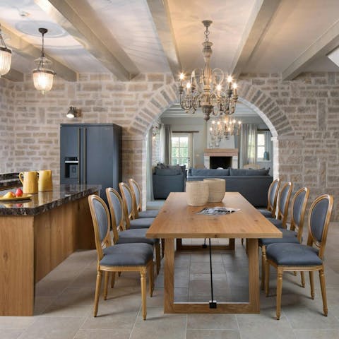 Enjoy a home-cooked meal around the spacious dining table