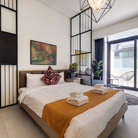 Fall into the cosy bed at the end of long days exploring wonderful Dubai