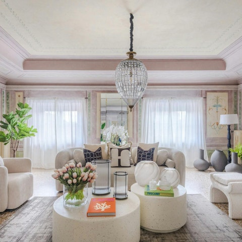 Flick through a coffee table book as you unwind in the living space
