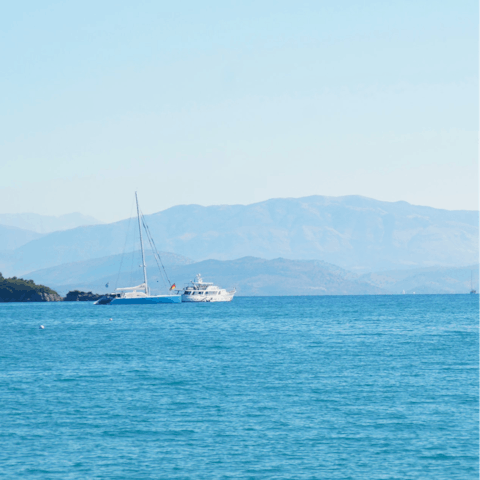 Hire a boat and explore Corfu's stunning coastline