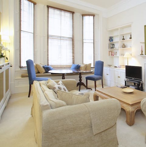 High ceilings and traditional decor
