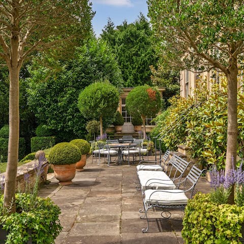 Enjoy alfresco dining on the terrace in the warmer months