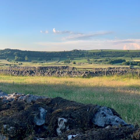 Put on your walking boots and spend a day in among the unspoilt beauty of the Peak District, only ten minutes away in the car