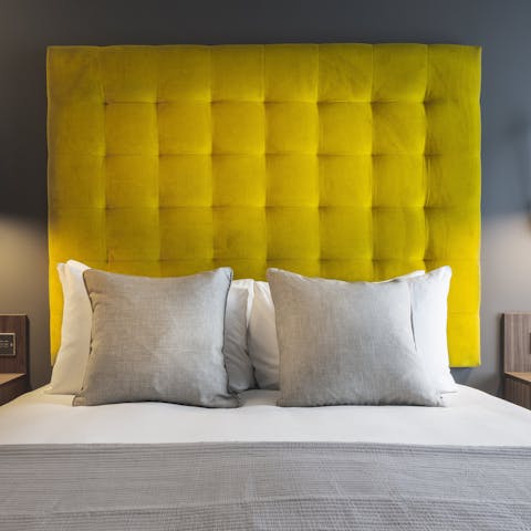 Look forward to getting a good night's sleep in the comfortable bed