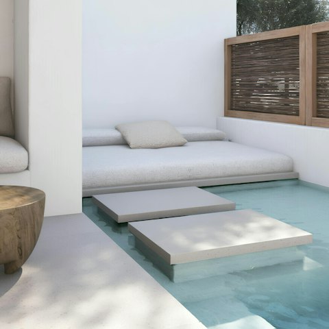 Sink into relaxation in the private plunge pool
