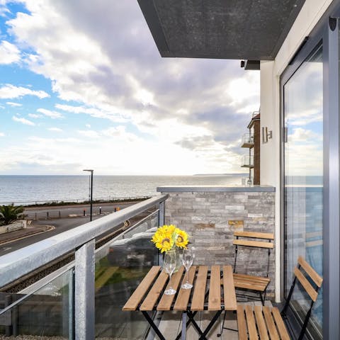 Enjoy a meal on the patio complete with a view