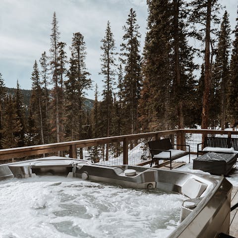 Feel a wonderful sense of wellbeing while soaking in the hot tub