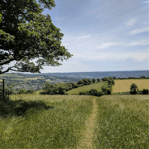 Enjoy scenic hikes in the beautiful countryside