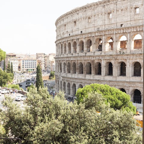 Marvel at Rome's Colosseum from your windows