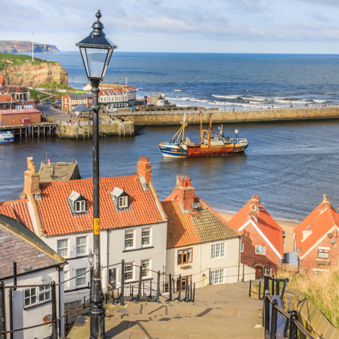 Spend a day in pretty Whitby, a twenty-minute drive away