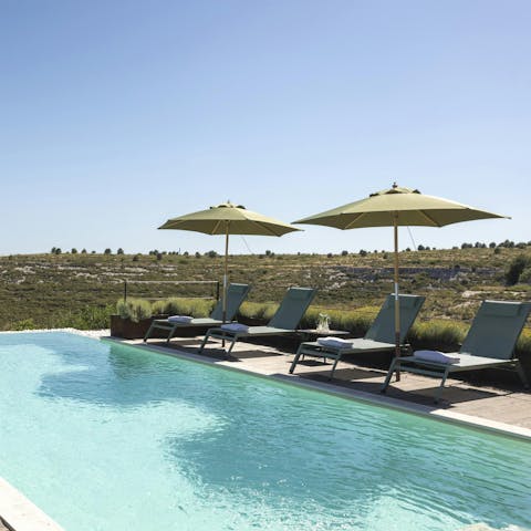 Cool off and admire the countryside from the infinity pool