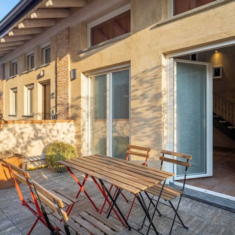 Sit out on the patio and make the most of the sunshine