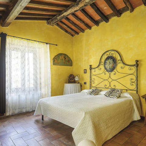 Enjoy the bright colours and classic Italian decor