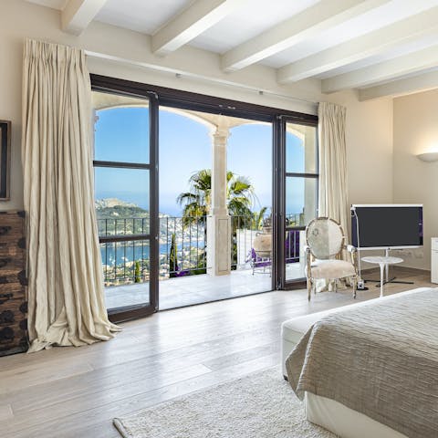 Wake up and wander onto your private balcony