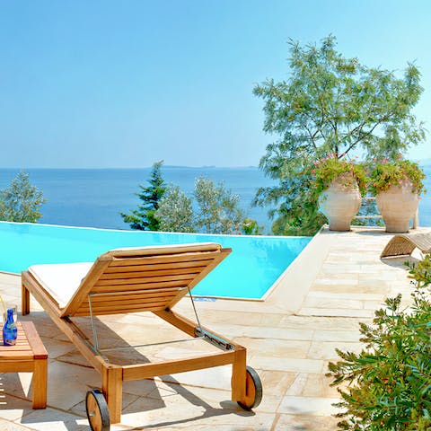 Enjoy stunning sea and mountain views from this elevated Barbati home