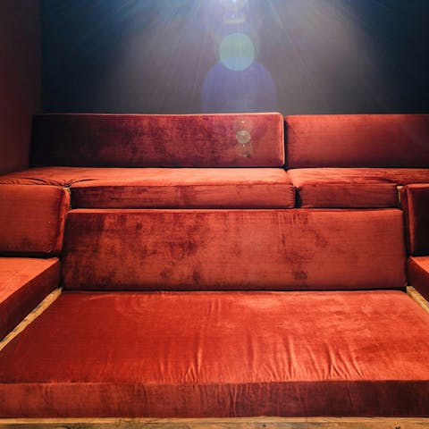 Make the most of cosy nights with a screening in the onsite cinema