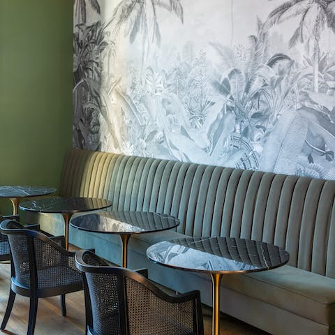 Sit back and relax in the building's guest lounge