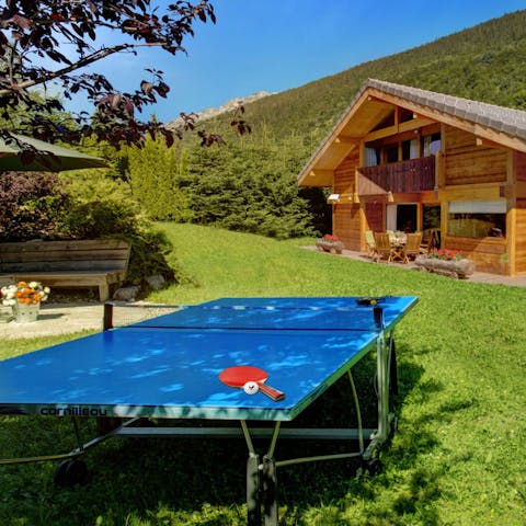Play a game of table tennis in the fresh air
