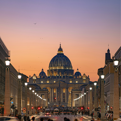 See the masterpieces of art and architecture at the Vatican, just a short bus ride away