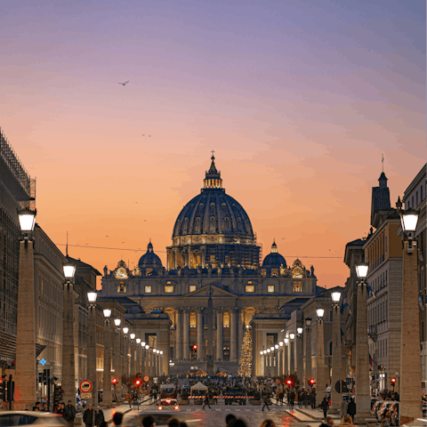 See the masterpieces of art and architecture at the Vatican, just a short bus ride away