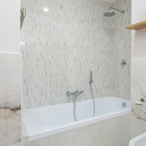Soak in the bath after a long day of sightseeing