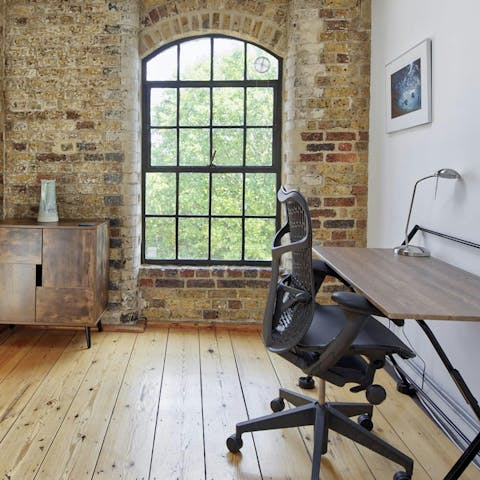 Hunker down at the desk and work from home
