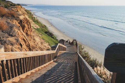 Visit San Elijo State Beach, a twenty-minute drive away