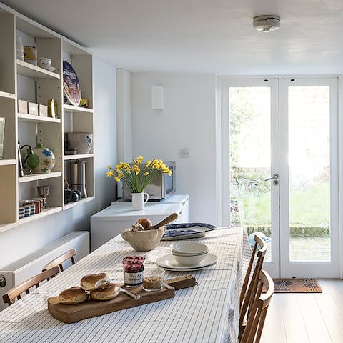 Enjoy a delicious breakfast in the morning light