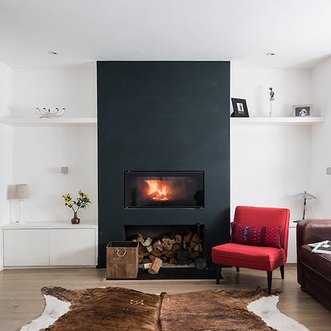 Spend evenings curled up in front of the fire