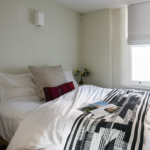 Wake up feeling fresh and excited to explore London in the cosy bedroom