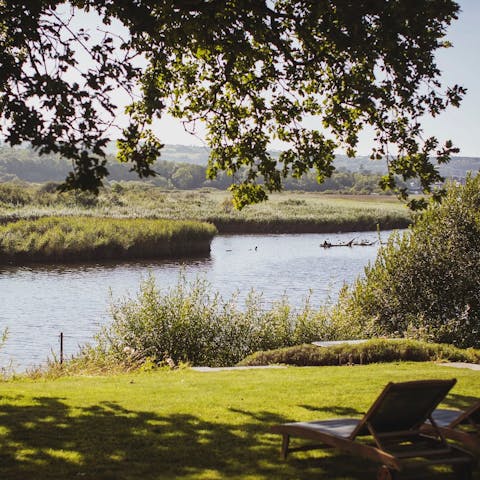 Admire the stunning views while lounging in the garden