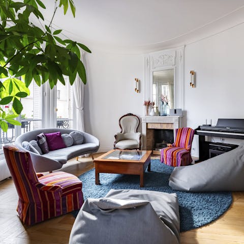 Get cosy in the living area after a long day on your feet