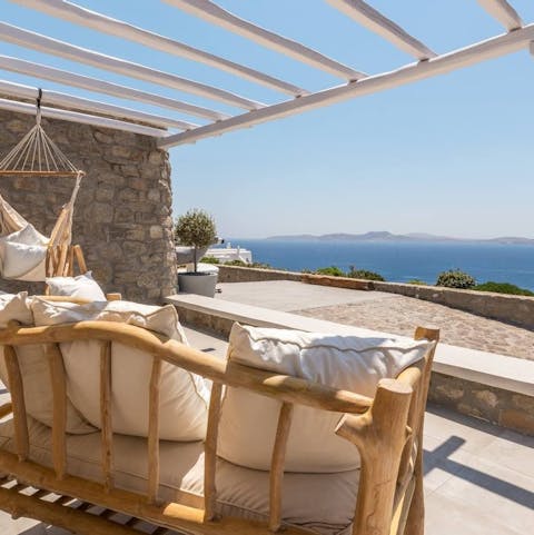 Serve your favourite drinks and watch the sunset from the terrace
