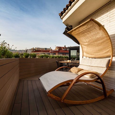 Recline in the rocking chair and watch the sunset