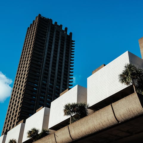 Walk twelve minutes to the Barbican Centre