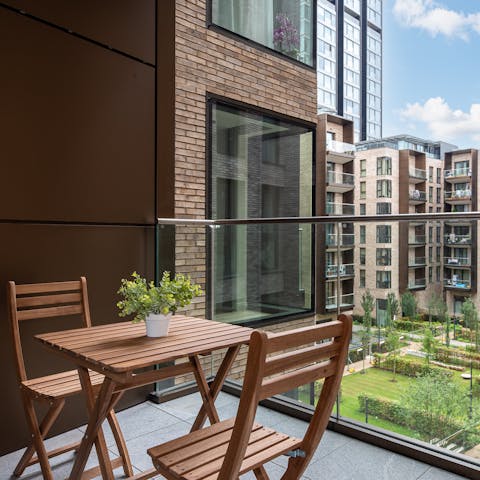 Chill out on the balcony with a cuppa