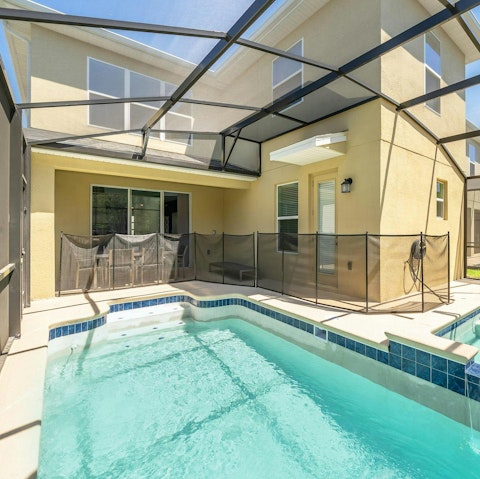 End the day with a long soak in the private pool