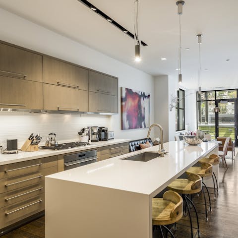 Cook up a storm in the fabulous kitchen