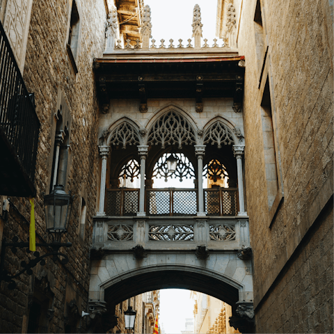 Wander through the historic streets of the Gothic Quarter