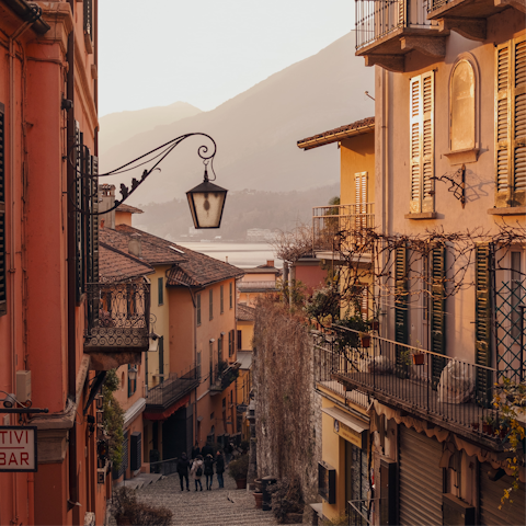 Stroll into history-rich Bellagio for dinner out
