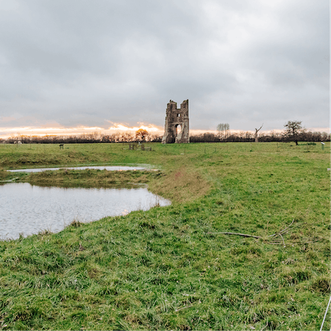 Ask your host for a guided tour of the deserted village, a ten-minute walk away