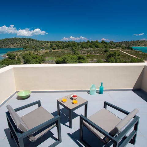 Watch over the landscape with a glass of your favourite tipple in hand