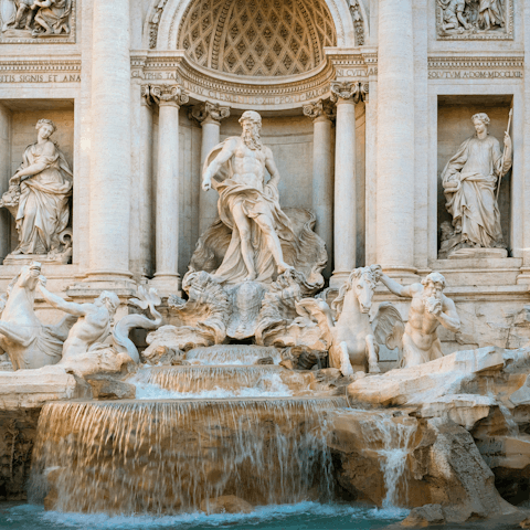 Step outside and head straight to the Trevi Fountain