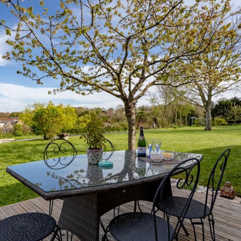 Enjoy an alfresco meal on the private terrace