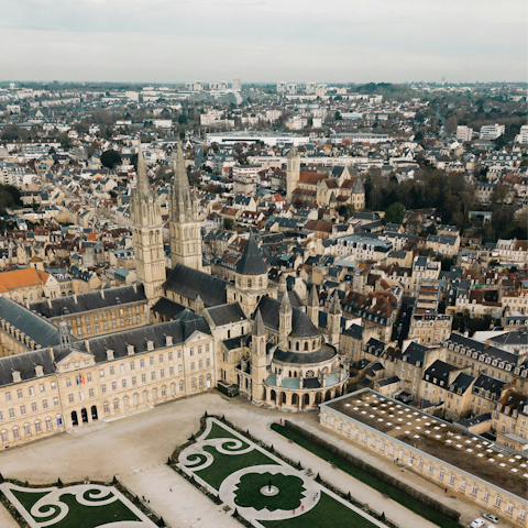 Visit the historic city of Caen – an 8-mile drive away