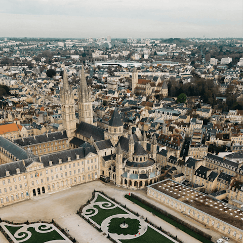 Visit the historic city of Caen – an 8-mile drive away